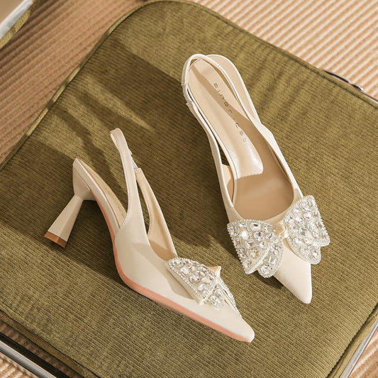 Elegant Bow Slingbacks